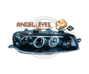 ΦΑΝΑΡΙΑ ΓΙΑ FIAT PUNTO ΙΙ 10.1999 - 06.2003  ΜΠΡΟΣΤΙΝΑ ANGELEYES BLACK - 2 ΤΕΜ.