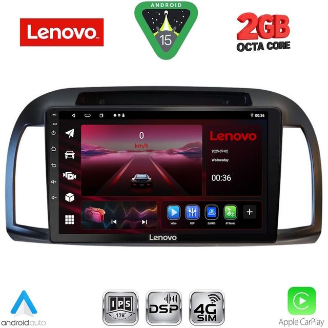LENOVO LVF 5457BL_CPA (9inc) MULTIMEDIA TABLET for NISSAN MICRA K12 mod. 2002-2010 (BLACK)