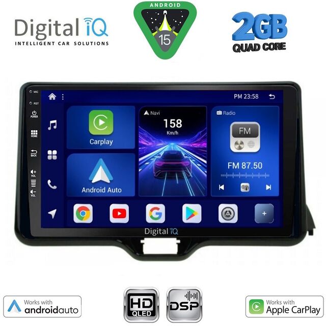 DIGITAL IQ BXC 3738_CPAA (10inc) MULTIMEDIA TABLET for TOYOTA YARIS mod. 2020-2026 - MAZDA 2 mod. 2023-2026