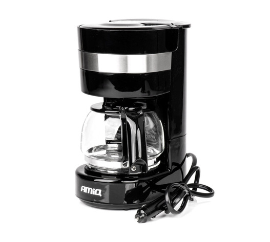 Amio - ΚΑΦΕΤΙΕΡΑ ΦΙΛΤΡΟΥ ΓΙΑ ΓΑΛΛΙΚΟ ΚΑΦΕ 24V 300W 650ML ΜΑΥΡΗ/INOX - 1 TEM. (03234/AM)