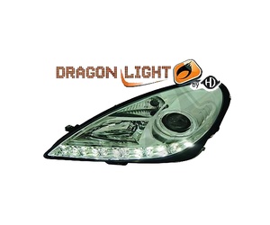 ΦΑΝΑΡΙΑ ΜΠΡΟΣΤΙΝΑ ΓΙΑ MERCEDES SLK R171 2004-2011 DRAGONLIGHT ΚΑΙ LED CHROME DIEDERICHS - 2 ΤΕΜ.