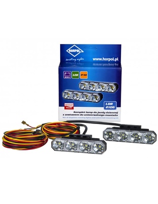 DRL HOR78 12/24V ΠΡΟΣΘΕΤΟ DAYTIME ΔΙΕΘΝΗ ΜΕ 4LED 6W 120,5x36,8mm ΜΑΥΡΟ 2ΤΕΜ