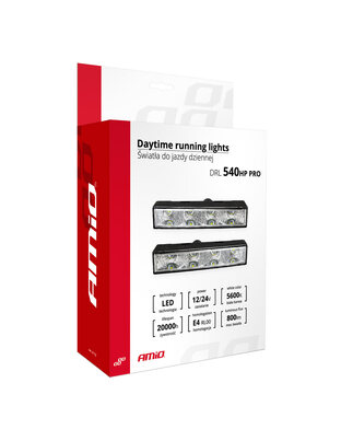 Amio – Φώτα Ημέρας DRL LED 12/24V 800Lm για Ισχυρή Ορατότητα & Ασφάλεια σε Αυτοκίνητο & Φορτηγό – Σετ 2 Τεμ. (01528/AM)