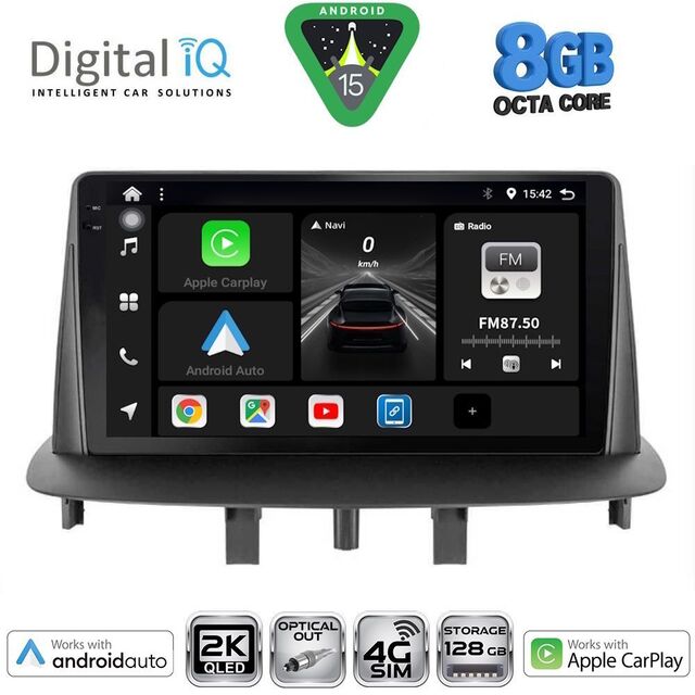 DIGITAL IQ BXK 20556_CPAA (9inc) MULTIMEDIA TABLET for RENAULT MEGANE 3 mod. 2009-2016