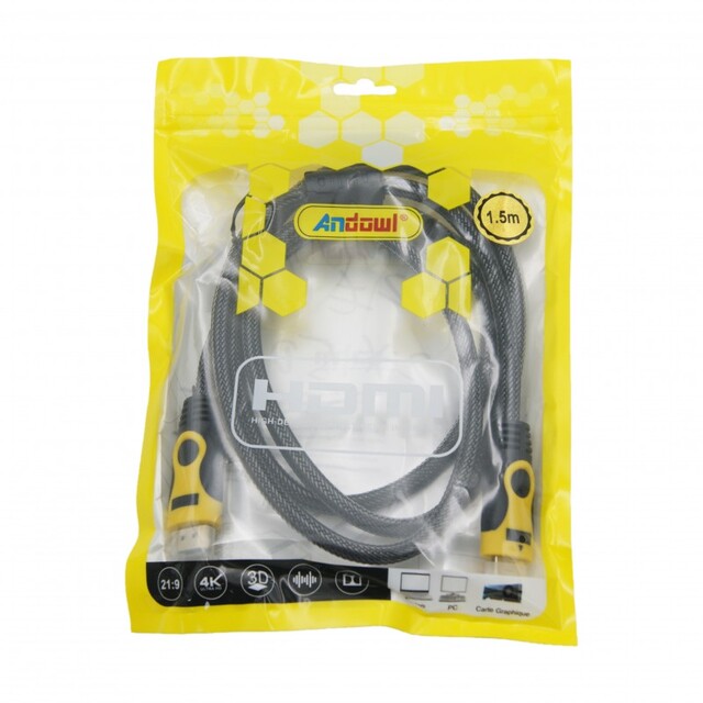HDMI ΚΑΛΩΔΙΟ 1.5m ANDOWL AN-QHD15