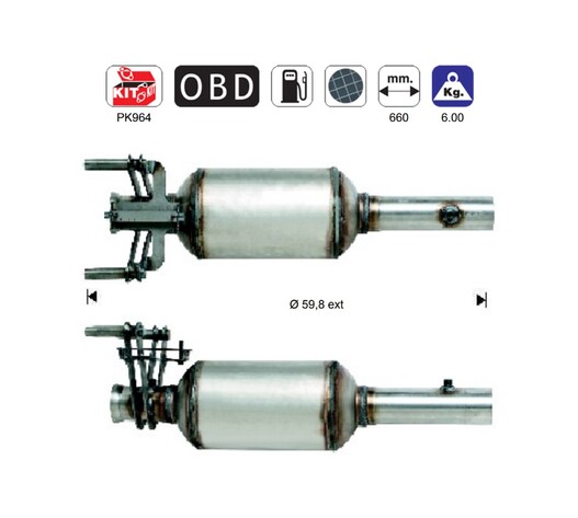 ΦΙΛΤΡΟ DPF ΣΙΛΙΚΟΝΟΥΧΟ ΚΑΡΒΙΔΙΟ SIC MERCEDES SPRINTER 88CV/109CV/129CV/150CV 2.1TD CDI 2148cc 2006-2010