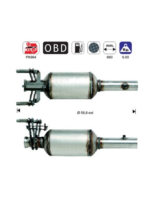ΦΙΛΤΡΟ DPF ΣΙΛΙΚΟΝΟΥΧΟ ΚΑΡΒΙΔΙΟ SIC MERCEDES SPRINTER 88CV/109CV/129CV/150CV 2.1TD CDI 2148cc 2006-2010