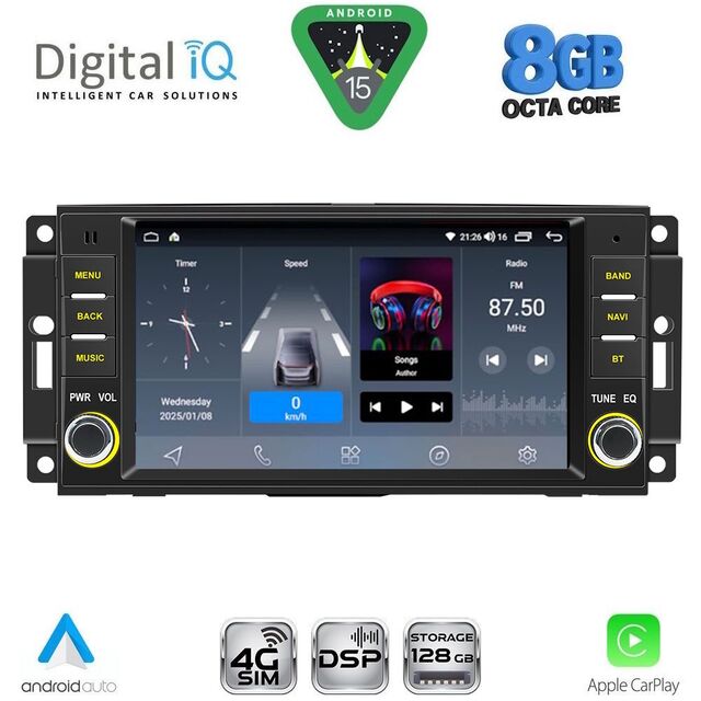 DIGITAL IQ BLM 524_CPA (7" DECK) MULTIMEDIA OEM for JEEP ALL mod. 2005-2018