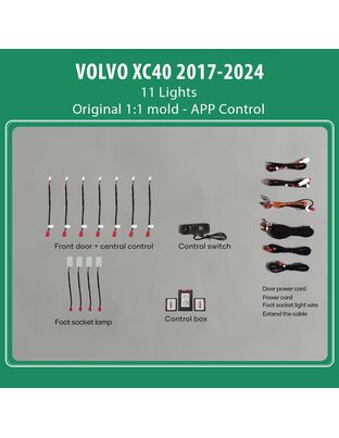 DIQ AMBIENT VOLVO XC40 (EX40) mod. 2018> (Digital iQ Ambient Light for VOLVO XC40 mod. 2018> with 11 Lights)