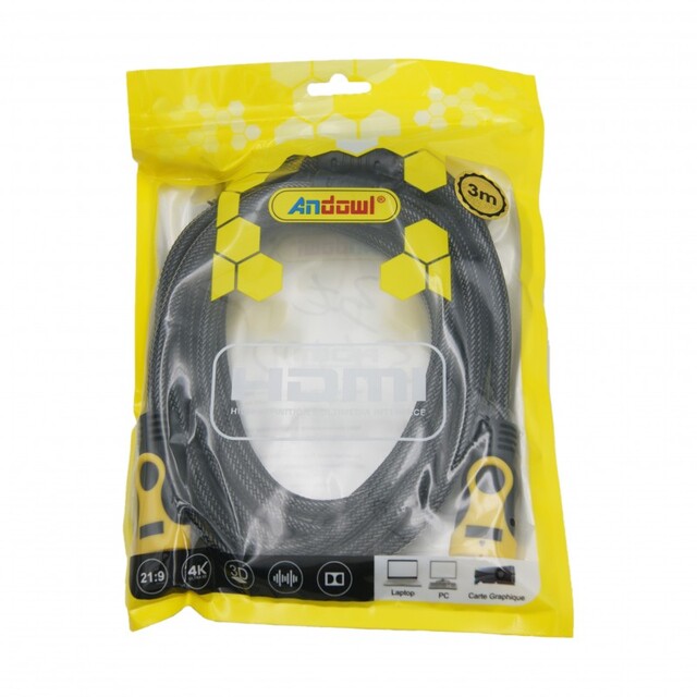 HDMI ΚΑΛΩΔΙΟ 3m ANDOWL AN-QHD30