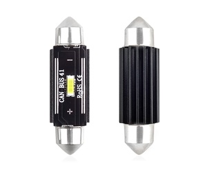 Amio - ΛΑΜΠΑΚΙΑ ΠΛΑΦΟΝΙΕΡΑΣ 41mm 12/24V 3,1W 5600K 1LED ULTRA BRIGHT CAN-BUS FESTOON (ΛΕΥΚΟ) - 2 ΤΕΜ. (02444/AM)