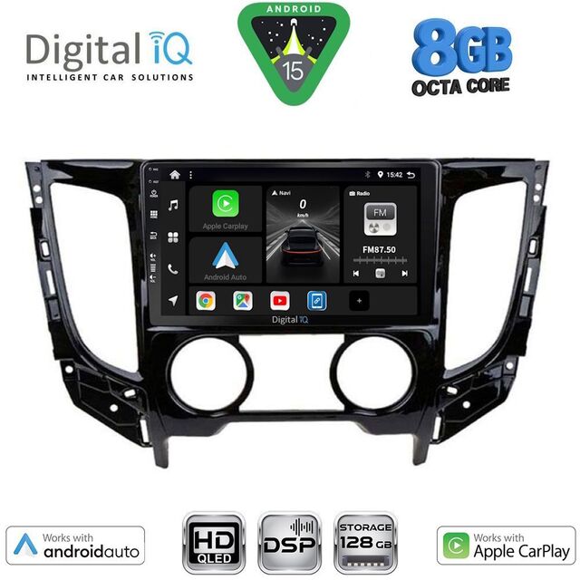 DIGITAL IQ BXF 18437_CPAA A/C (9inc) MULTIMEDIA TABLET for MITSUBISHI L200 mod. 2015-2019 with A/C