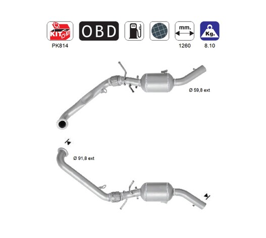 ΦΙΛΤΡΟ DPF ΣΙΛΙΚΟΝΟΥΧΟ ΚΑΡΒΙΔΙΟ SIC MERCEDES A160/A180/A200 W169/W245 2.0TD 1991cc 2004-2012