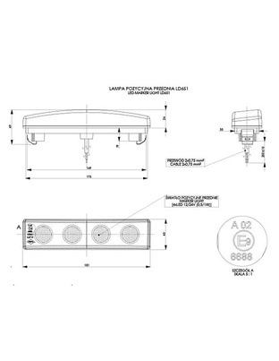 DRL HOR64 12/24V ΠΡΟΣΘΕΤΟ DAYTIME ΔΙΕΘΝΗ ΜΕ 4LED 0,5W 181x48mm ΜΑΥΡΟ 1ΤΕΜ