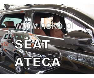 ΑΝΕΜΟΘΡΑΥΣΤΕΣ ΓΙΑ SEAT ATECA 5D 2016+ ΣΕΤ ΑΥΤΟΚΙΝΗΤΟΥ ΑΠΟ ΕΥΚΑΜΠΤΟ ΦΙΜΕ ΠΛΑΣΤΙΚΟ HEKO - 4 ΤΕΜ.