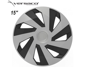 Τάσια τροχών 15'' ασημί/μαύρο Versaco