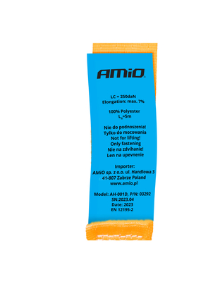 Amio - ΙΜΑΝΤΑΣ ΔΕΣΙΜΑΤΟΣ 25mm/500cm ΠΟΡΤΟΚΑΛΙ - 1 ΤΕΜ. (03292/AM)