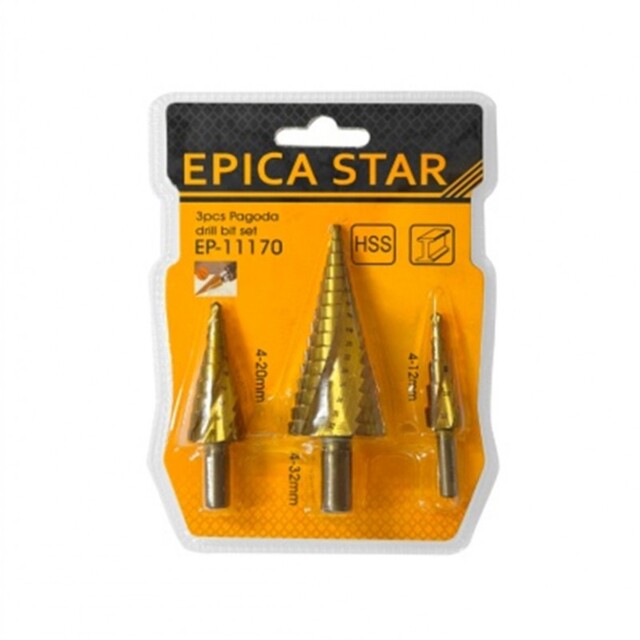 EPICA STAR ΣΕΤ ΚΩΝΙΚΑ ΤΡΥΠΑΝΙΑ ΔΙΑΒΑΘΜΙΣΜΕΝΗΣ ΚΟΠΗΣ EP-11170
