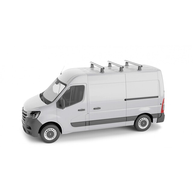 MENABO Πλήρες Σετ με Τέσσερις (4) Μπάρες Οροφής Αλουμινίου Airdyn και Άκρα Τοποθέτησης για Peugeot Manager II 2006>2014 Επαγγελματικό Όχημα - 4 τεμ. (4x10300/MB+4x13590/MB)