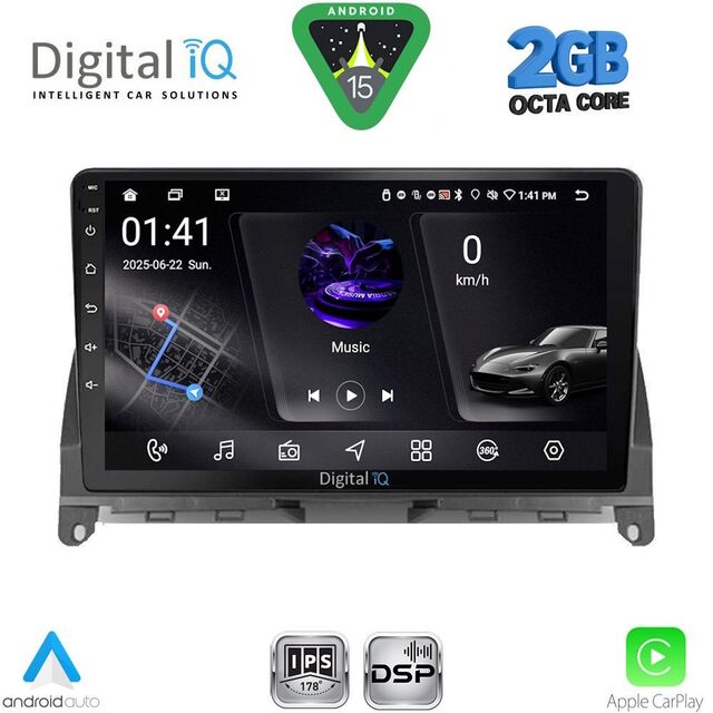 DIGITAL IQ RSF 4405_CPA (9inc) MULTIMEDIA TABLET for MERCEDES C (W204) mod. 2007-2011