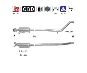 ΦΙΛΤΡΟ DPF ΣΙΛΙΚΟΝΟΥΧΟ ΚΑΡΒΙΔΙΟ SIC MERCEDES A180/A200/A220/B180/B200/B220 W176/W246 1.8/2.1TD 2011+