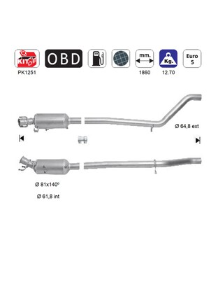 ΦΙΛΤΡΟ DPF ΣΙΛΙΚΟΝΟΥΧΟ ΚΑΡΒΙΔΙΟ SIC MERCEDES A180/A200/A220/B180/B200/B220 W176/W246 1.8/2.1TD 2011+