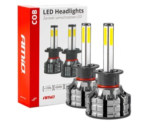 Amio - Λάμπες LED H1 τύπου 4Size Series τάση λειτουργίας 12/24V απόδοσης 38W για Επιβατικά Αυτοκίνητα και Φορτηγά - 2 τεμ. (02842/AM)