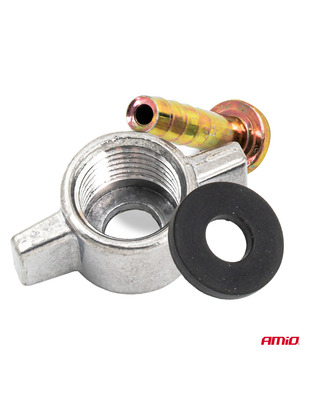 Amio – Παξιμάδι Πεταλούδα M16x1.5 για Σωλήνα Αέρα Φ8mm για Σταθερή Σύνδεση & Εύκολη Τοποθέτηση – 1 Τεμ. (04499/AM)