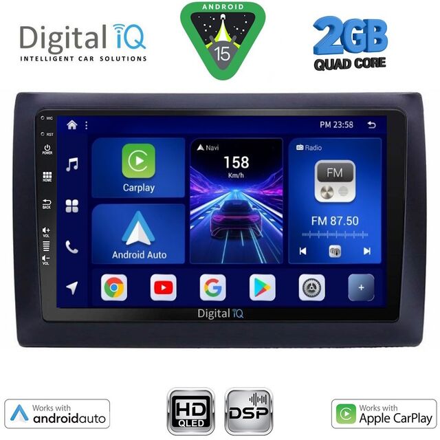 DIGITAL IQ BXC 3145_CPAA (9inc) MULTIMEDIA TABLET for FIAT STILO mod. 2001-2007