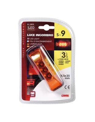 Φως Φορτηγού 24V 3LED Πορτοκαλί 103x35mm