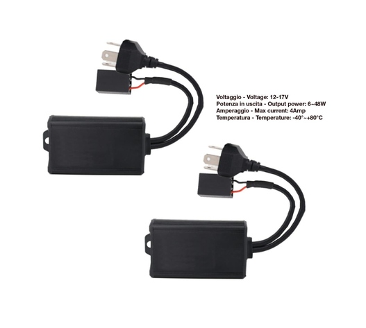 ΑΝΤΙΣΤΑΣΗ CAN-BUS ΓΙΑ LED ΚΙΤ H4  12V (ΑΝΤΙΣΤΑΣΗ-ΨΕΥΤΗΣ-CANCELLER) SIMONI RACING - 2 TEM.