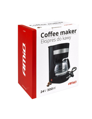 Amio - ΚΑΦΕΤΙΕΡΑ ΦΙΛΤΡΟΥ ΓΙΑ ΓΑΛΛΙΚΟ ΚΑΦΕ 24V 300W 650ML ΜΑΥΡΗ/INOX - 1 TEM. (03234/AM)