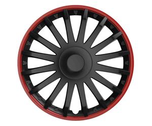 Amio - ΤΑΣΙΑ 14" CRYSTAL ΜΑΥΡΟ ΚΟΚΚΙΝΟ ΣΕΤ 4 ΤΕΜ ΣΕ ΚΟΥΤΙ (1294/AM)