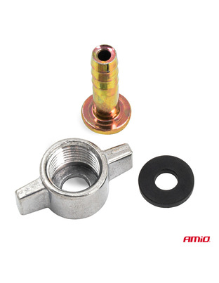 Amio – Παξιμάδι Πεταλούδα M16x1.5 για Σωλήνα Αέρα Φ8mm για Σταθερή Σύνδεση & Εύκολη Τοποθέτηση – 1 Τεμ. (04499/AM)