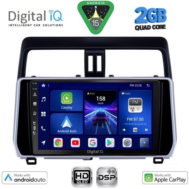 DIGITAL IQ BXC 3739_CPAA (10inc) MULTIMEDIA TABLET for TOYOTA LAND CRUISER - PRADO mod. 2019-2023