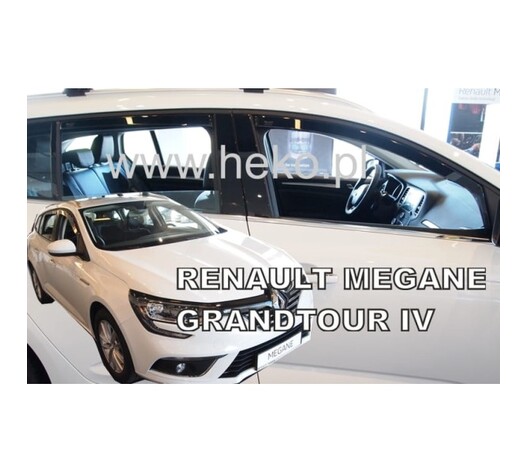 ΑΝΕΜΟΘΡΑΥΣΤΕΣ ΓΙΑ RENAULT MEGANE 5D 2016+  GRANDTOUR WAGON  ΣΕΤ ΑΥΤΟΚΙΝΗΤΟΥ ΑΠΟ ΕΥΚΑΜΠΤΟ ΦΙΜΕ ΠΛΑΣΤΙΚΟ HEKO - 4 ΤΕΜ.