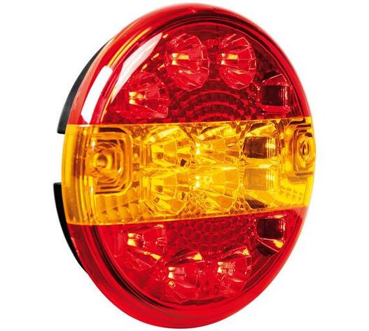 ΦΩΣ ΦΟΡΤΗΓΟΥ ΠΙΣΩ 12/24V 14LED ΚΟΚΚΙΝΟ/ΠΟΡΤΟΚΑΛΙ 3 ΧΡΗΣΕΩΝ ΣΤΡΟΓΓΥΛΟ 140mm 1ΤΕΜ.