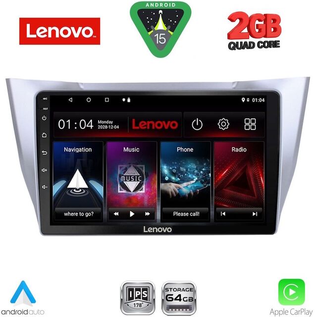 LENOVO LVD 2345SL_CPA (10inc) MULTIMEDIA TABLET for LEXUS RX 300 – 400 mod. 2003-2008