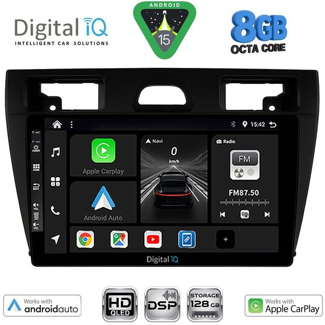 DIGITAL IQ BXF 7153BL_CPAA (9inc) MULTIMEDIA TABLET for FORD FIESTA mod. 2005-2008 (BLACK)