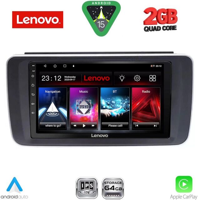 LENOVO LVD 2473_CPA (9inc) MULTIMEDIA TABLET for NISSAN LEAF mod. 2018-2025