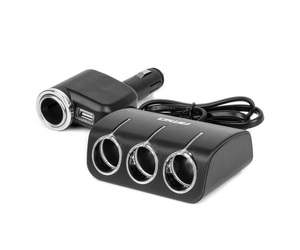 Amio - ΑΝΤΑΠΤΟΡΑΣ ΑΝΑΠΤΗΡΑ 12/24V 120W ΜΑΥΡΟΣ/3 ΘΕΣΕΙΣ/1xUSB-A/ΜΕ ΥΠΟΔΟΧΗ ΑΝΑΠΤΗΡΑ ΑΥΤΟΚΙΝΗΤΟΥ/ΚΑΛΩΔΙΟ 80cm - 1 Τεμ. (04360/AM)