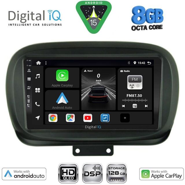 DIGITAL IQ BXF 18134_CPAA (9inc) MULTIMEDIA TABLET for FIAT 500Χ mod. 2014-2024