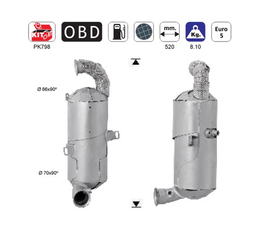 ΦΙΛΤΡΟ DPF ΣΙΛΙΚΟΝΟΥΧΟ ΚΑΡΒΙΔΙΟ SIC CITROEN C3/C4/BERLINGO - PEUGEOT PARTNER/207/208/301/308 1.6TD