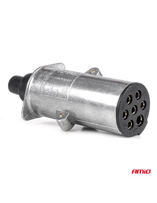 Amio – Πρίζα Κοτσαδόρου 24V 7PIN Type N Αλουμινίου Heavy Duty για Ασφαλή Σύνδεση & Καθημερινή Χρήση – 1 Τεμ. (04790/AM)