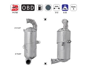 ΦΙΛΤΡΟ DPF ΣΙΛΙΚΟΝΟΥΧΟ ΚΑΡΒΙΔΙΟ SIC CITROEN C3/DS3 1.4TD HDI DV4C 10-16 / PEUGEOT 206+/207/208/2008 1.4TD DV4C 2010-2015