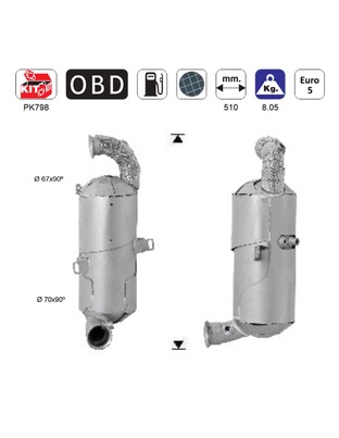 ΦΙΛΤΡΟ DPF ΣΙΛΙΚΟΝΟΥΧΟ ΚΑΡΒΙΔΙΟ SIC CITROEN C3/DS3 1.4TD HDI DV4C 10-16 / PEUGEOT 206+/207/208/2008 1.4TD DV4C 2010-2015