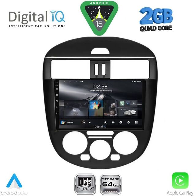 DIGITAL IQ RSD 1465B AC_CPA (9inc) MULTIMEDIA TABLET for NISSAN TIIDA mod. 2013-2023 with A/C