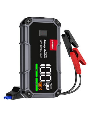Amio - Φορητός Εκκινητής Μπαταρίας (Jump Starter), Powerbank και Φακός LED τάση λειτουργίας 12V με χωρητικότητα 12Ah και ρεύμα εκκίνησης 500A (στιγμιαία μέγιστη ισχύς 1000A) σειρά Pro για Επιβατικά Αυτοκίνητα - 1 τεμ. (04676/AM)