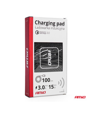 Amio - ΠΑΝΕΛ ΑΣΥΡΜΑΤΗΣ ΦΟΡΤΙΣΗΣ ΚΙΝΗΤΟΥ 3A 15W 158x78mm - 1 TEM. (03144/AM)