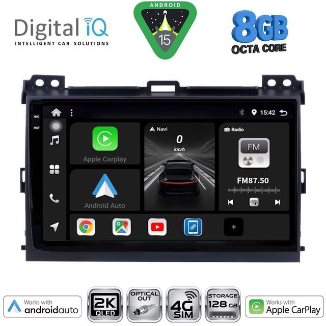 DIGITAL IQ BXK 20723_CPAA (9inc) MULTIMEDIA TABLET for TOYOTA LANDCRUISER mod. 2002-2008